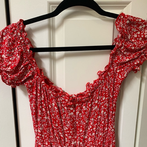 Red patterned princess Polly summer dress - Picture 6 of 9